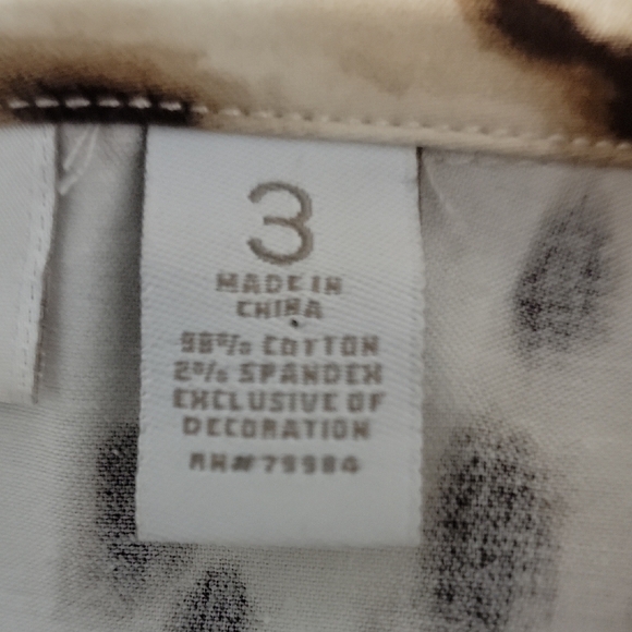 CHICOS Size 3 Cropped Gold Bedazzled Animal Print Lightweight Jacket SUPER CUTE! - Picture 6 of 7